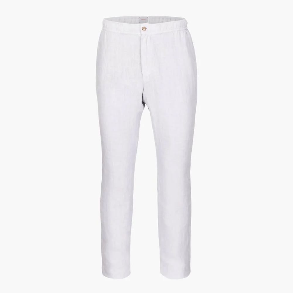 Amalfi Slim Linen Pant - White