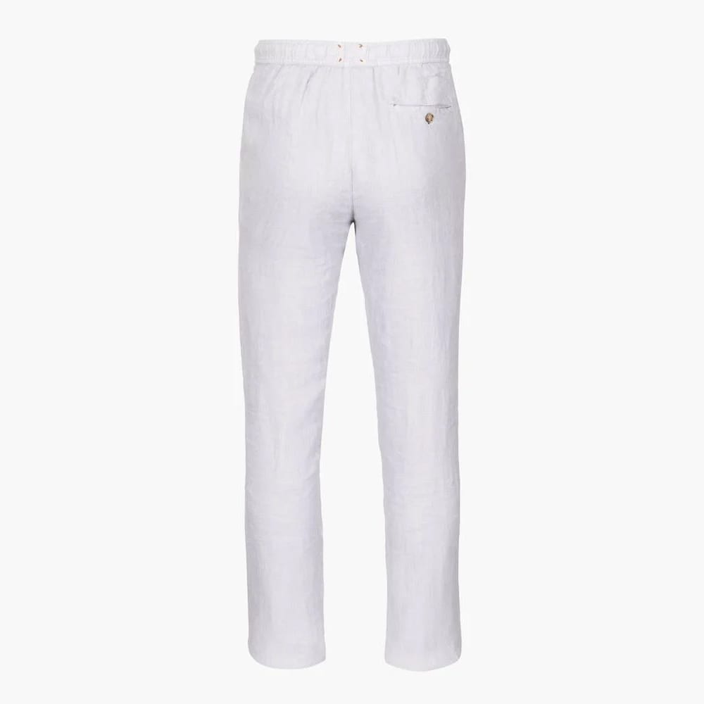 Amalfi Slim Linen Pant - White