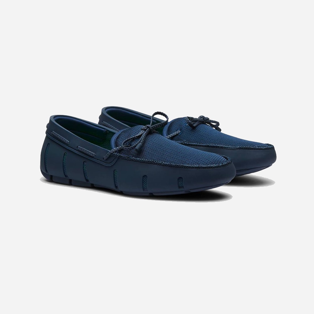 Braided Lace Loafer - Navy