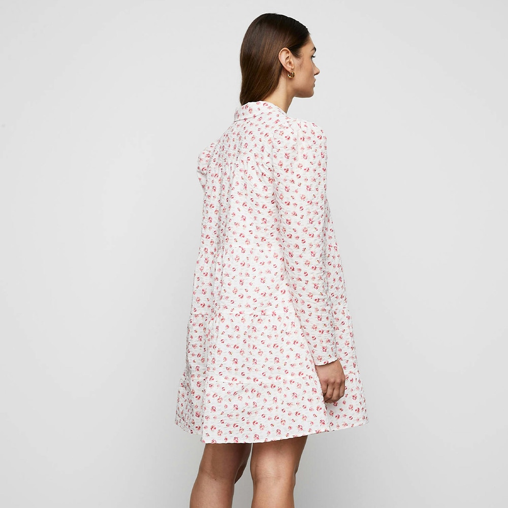 Comma Crepe Dress - White Berry Print