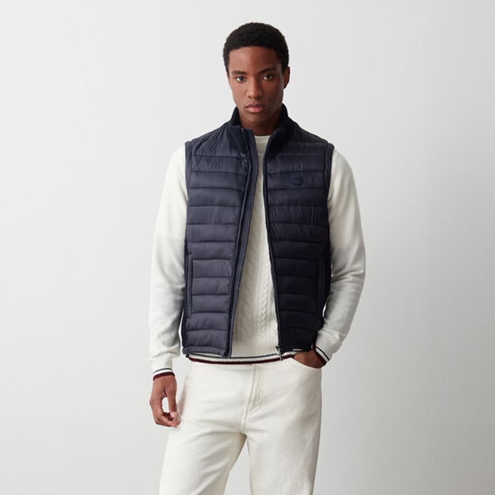 Autumn Vest With Fleece - Navy