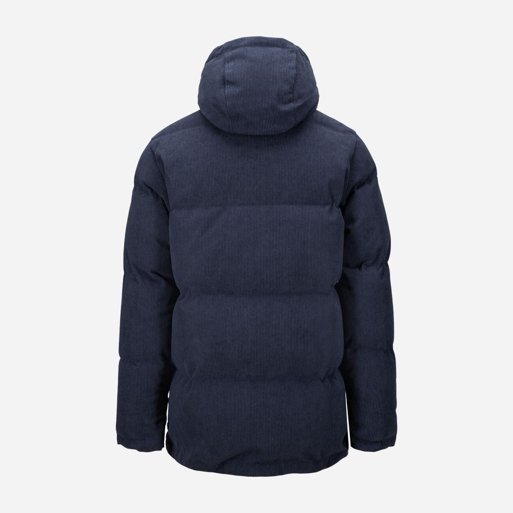 Down Jacket Long Corduroy - Navy