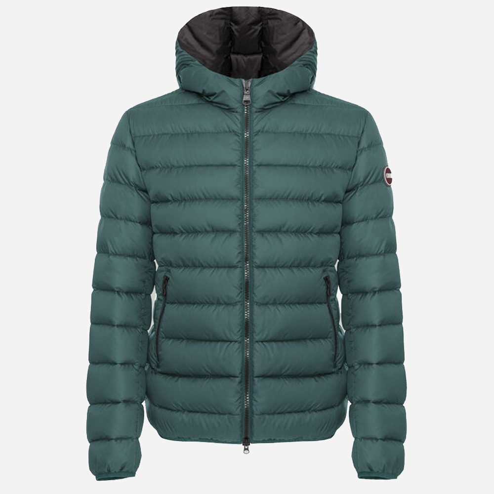 Sporty Down Jacket Hoodie - Bottle Green