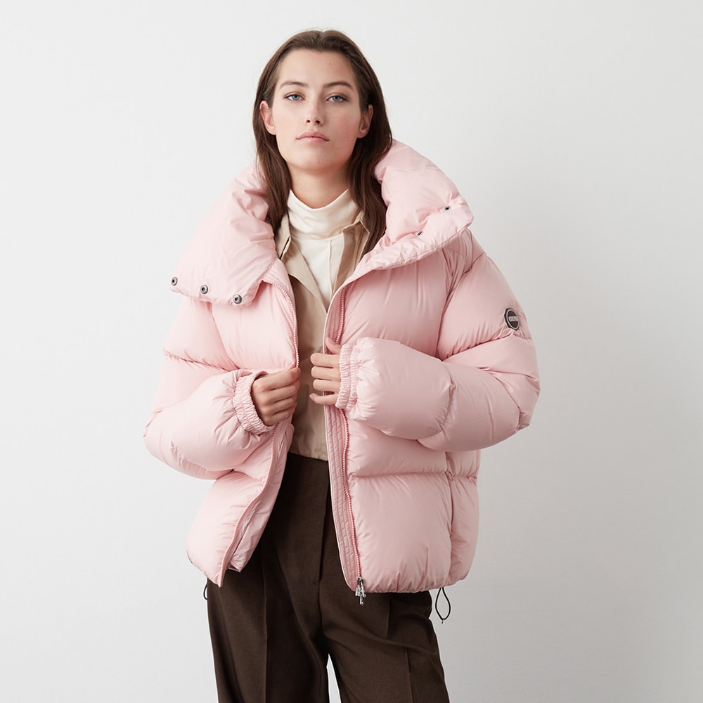 Oversized Down Jacket Short - Milkshake Pink