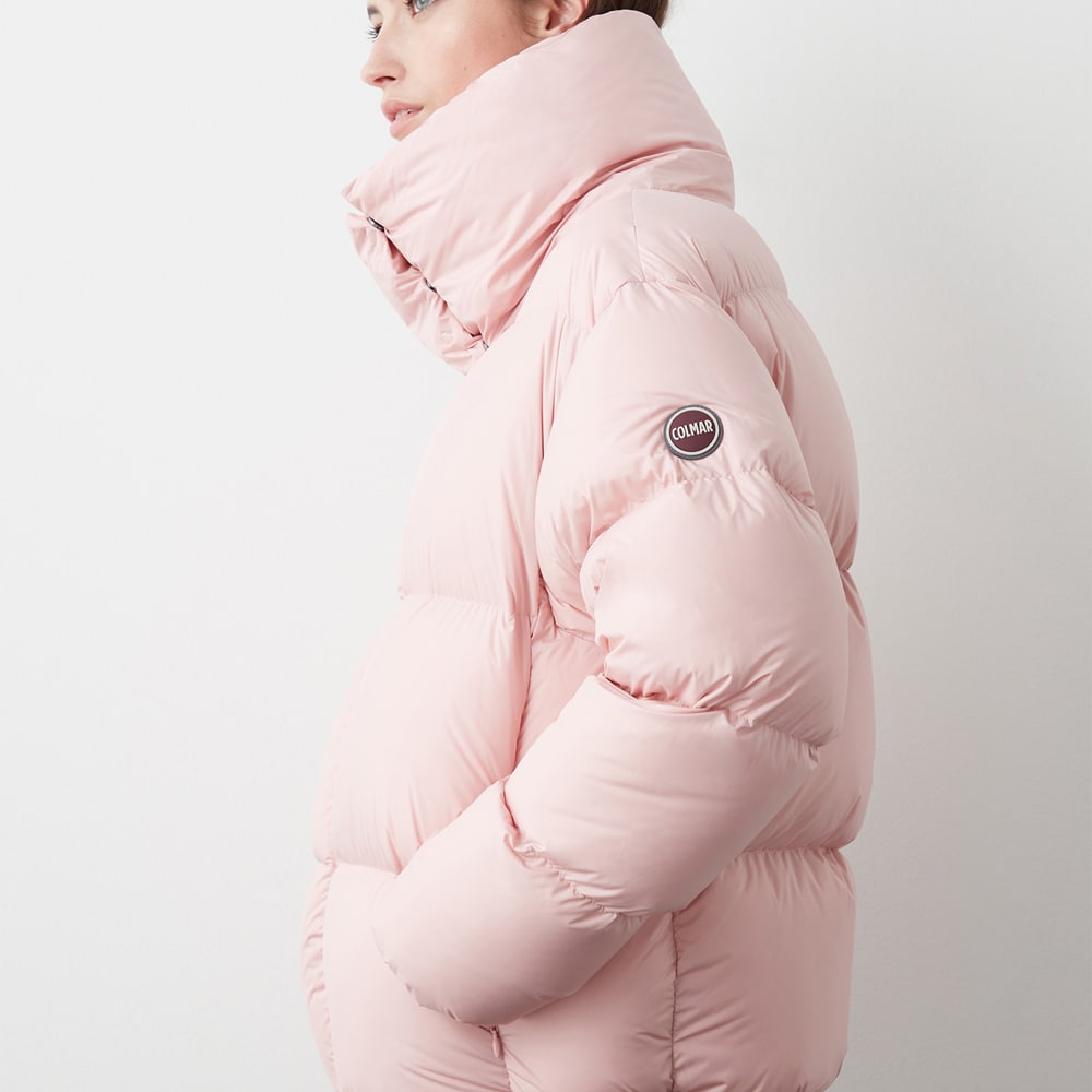 Oversized Down Jacket Short - Milkshake Pink