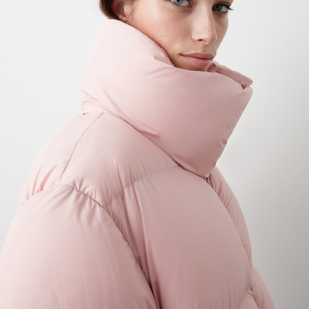 Oversized Down Jacket Short - Milkshake Pink