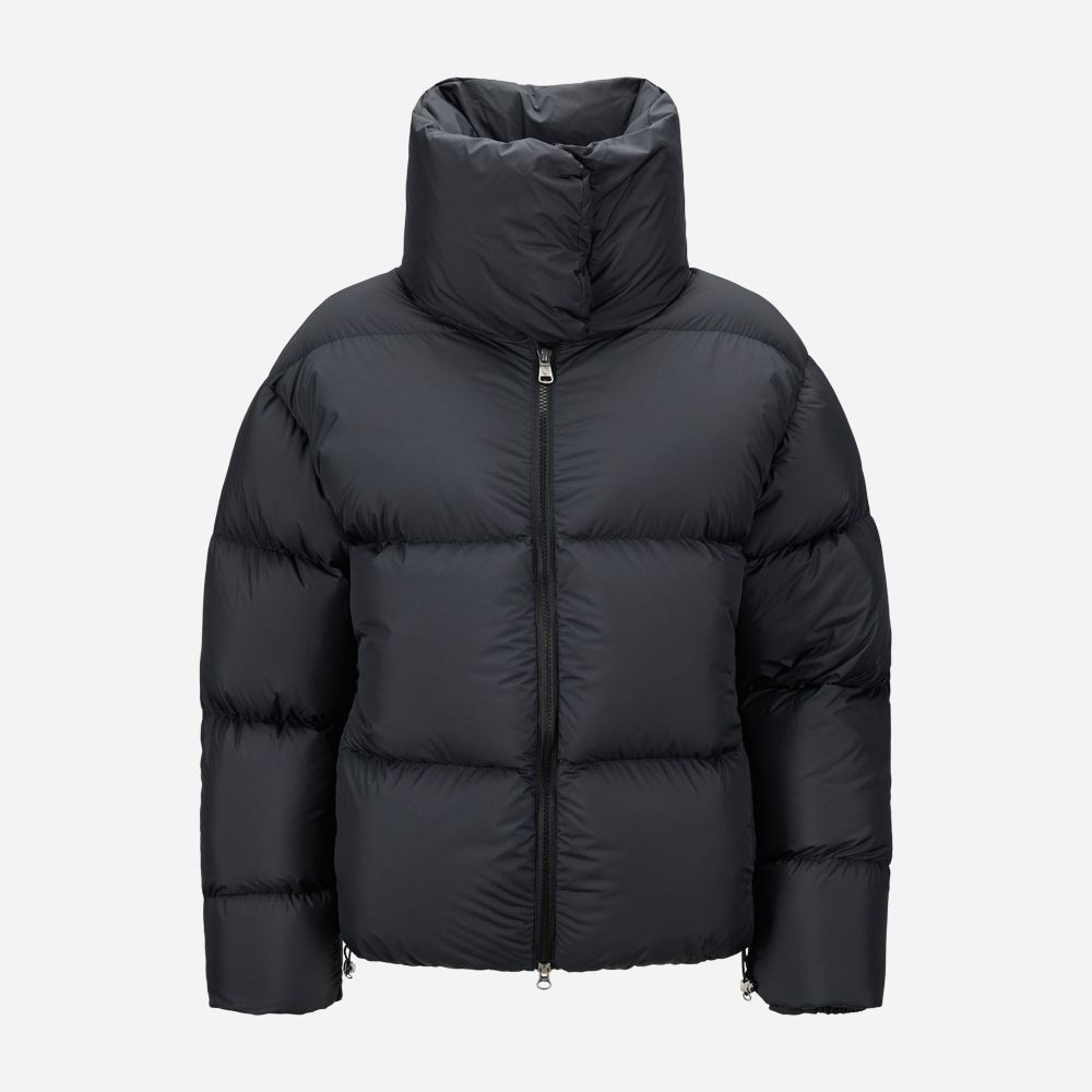 Oversized Down Jacket Short - Black