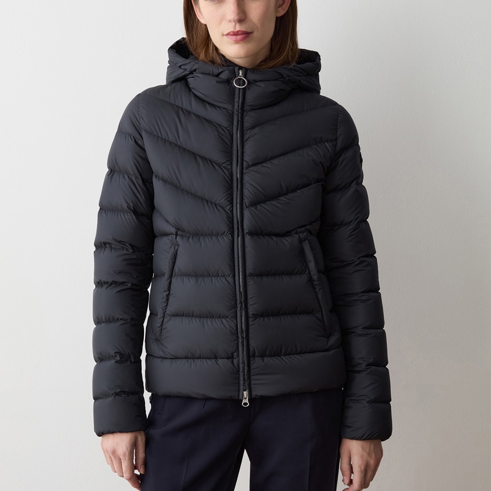 Ligth Down Jacket Hoodie - Black