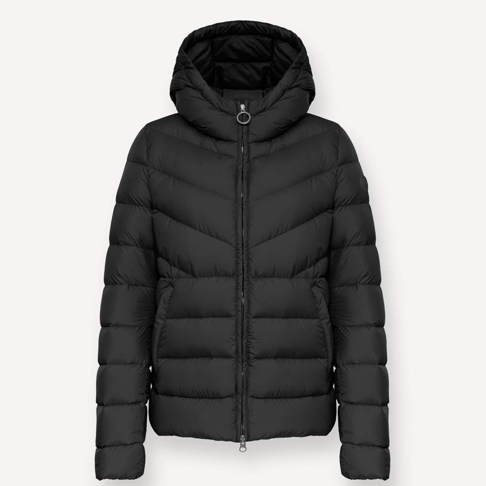 Ligth Down Jacket Hoodie - Black