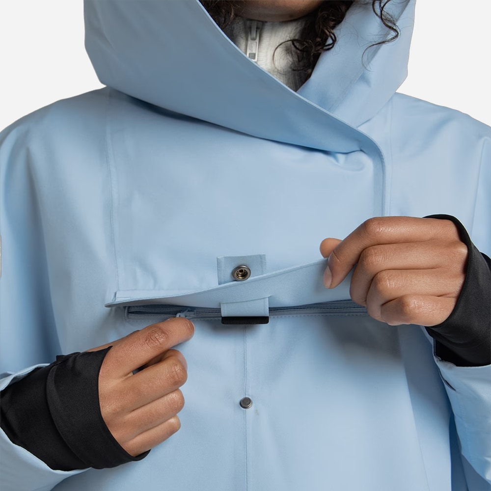 Bergen Poncho - Airy Blue