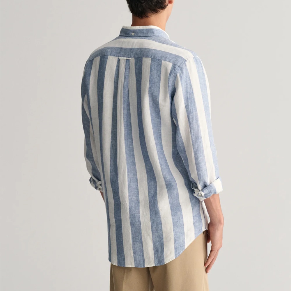 Stripe Linen Shirt - Salty Sea