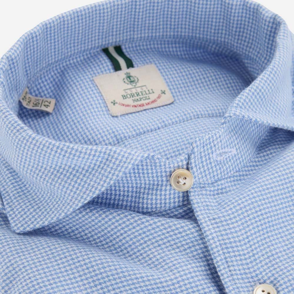 Camicia Flanel - Ligth Blue Dogtooth