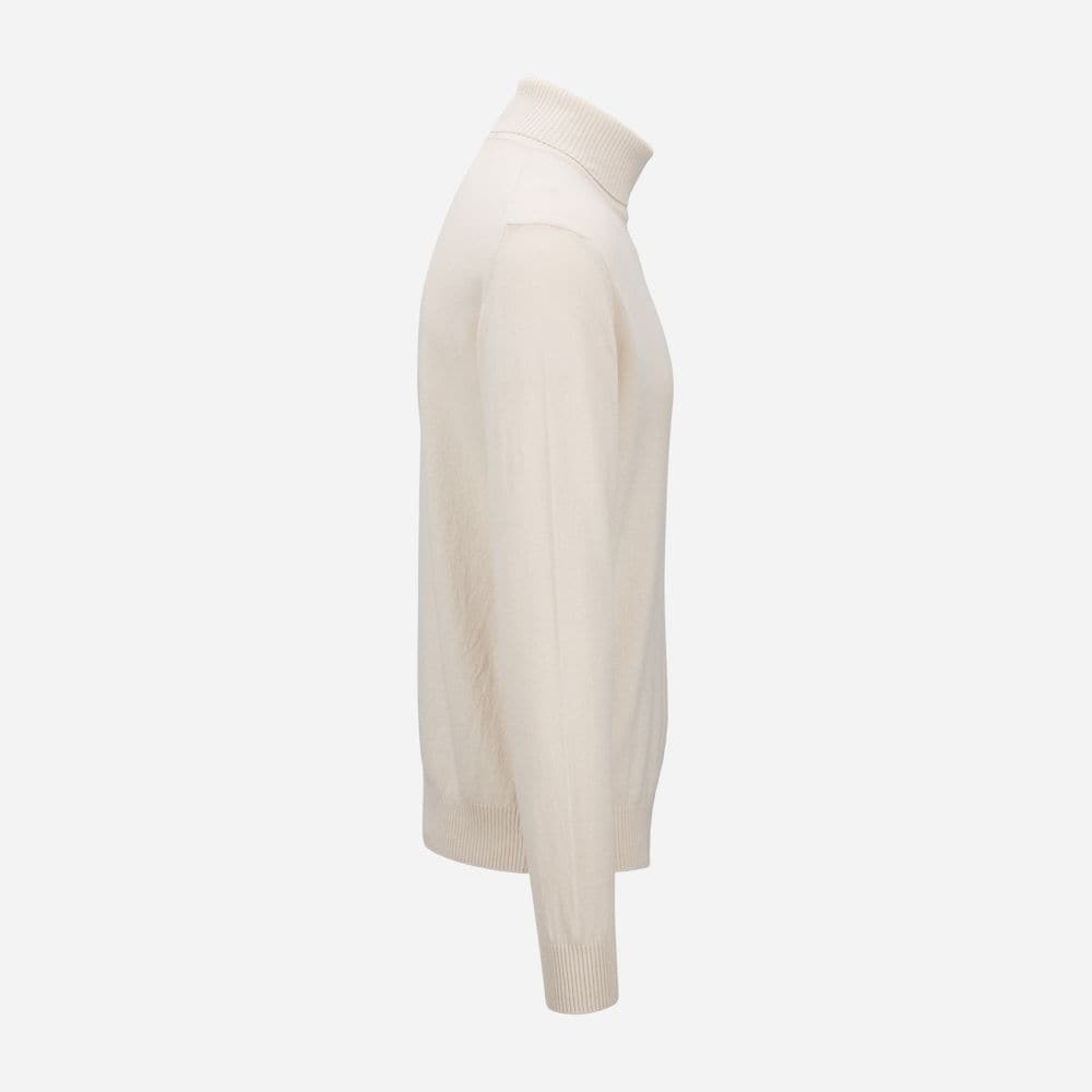 Maglia Turtleneck - White Cable