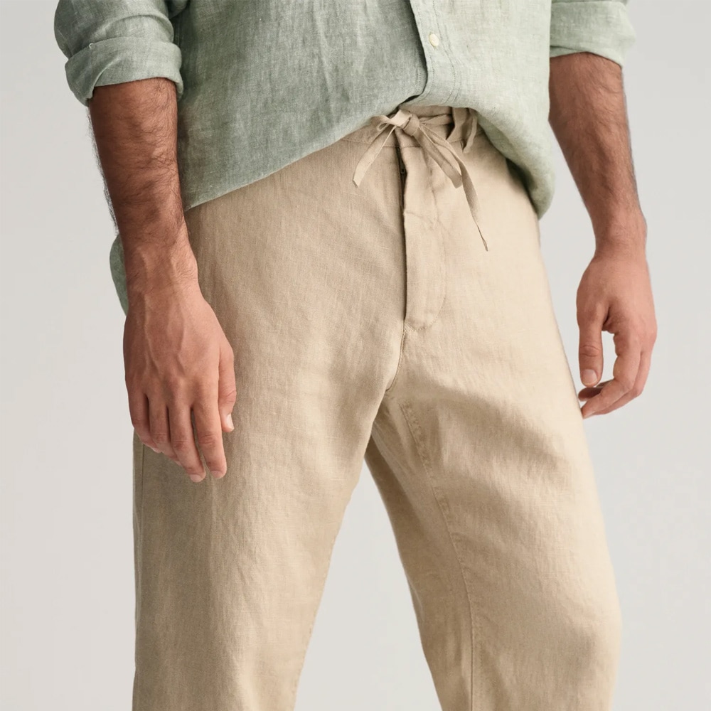Relaxed Linen Pants - Dry Sand