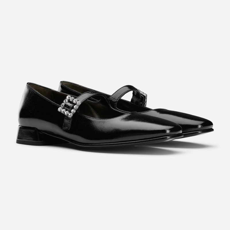 Ballerina With Heel - Harrods Nero