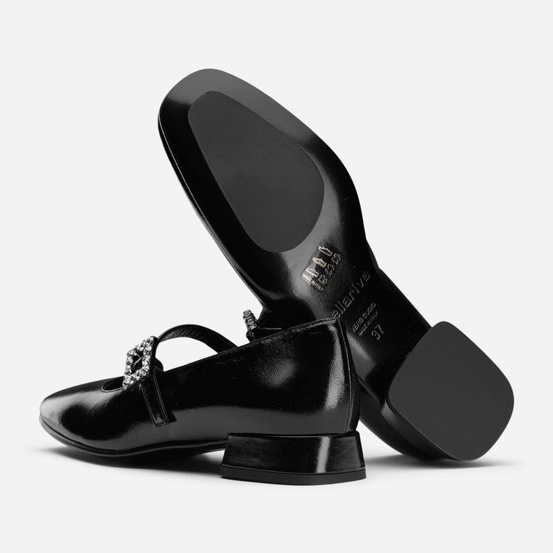 Ballerina With Heel - Harrods Nero