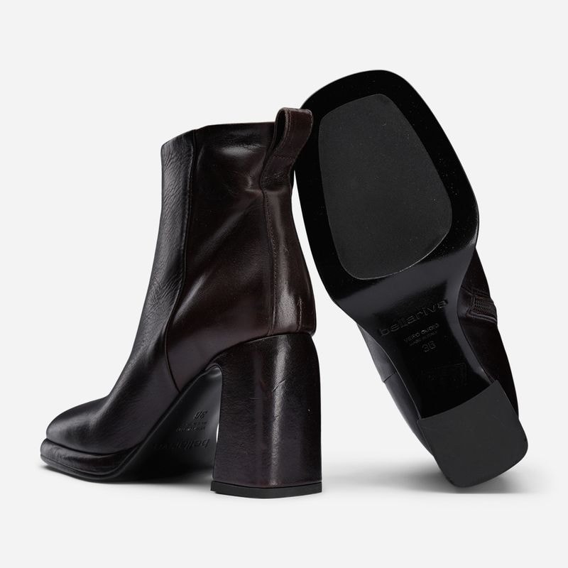 Leather Boots With Heel - Malaga T.Moro