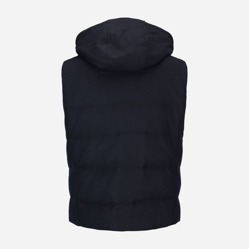 Wool Down Vest - Dark Blue