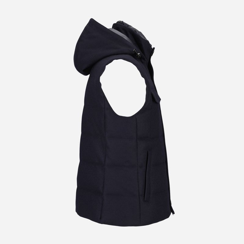 Wool Down Vest - Dark Blue