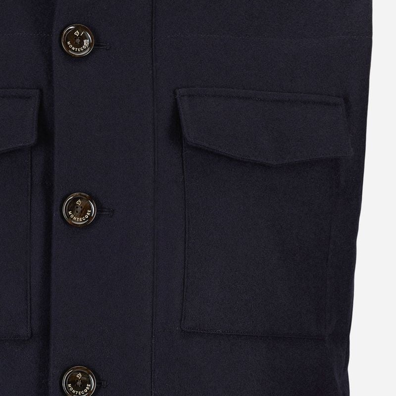 Wool Down Vest - Dark Blue