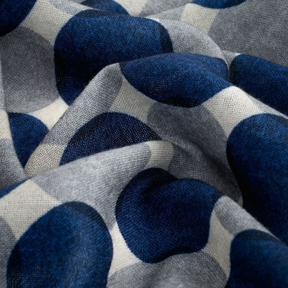 Scarf Wool - Ligth Grey-Dark Blue