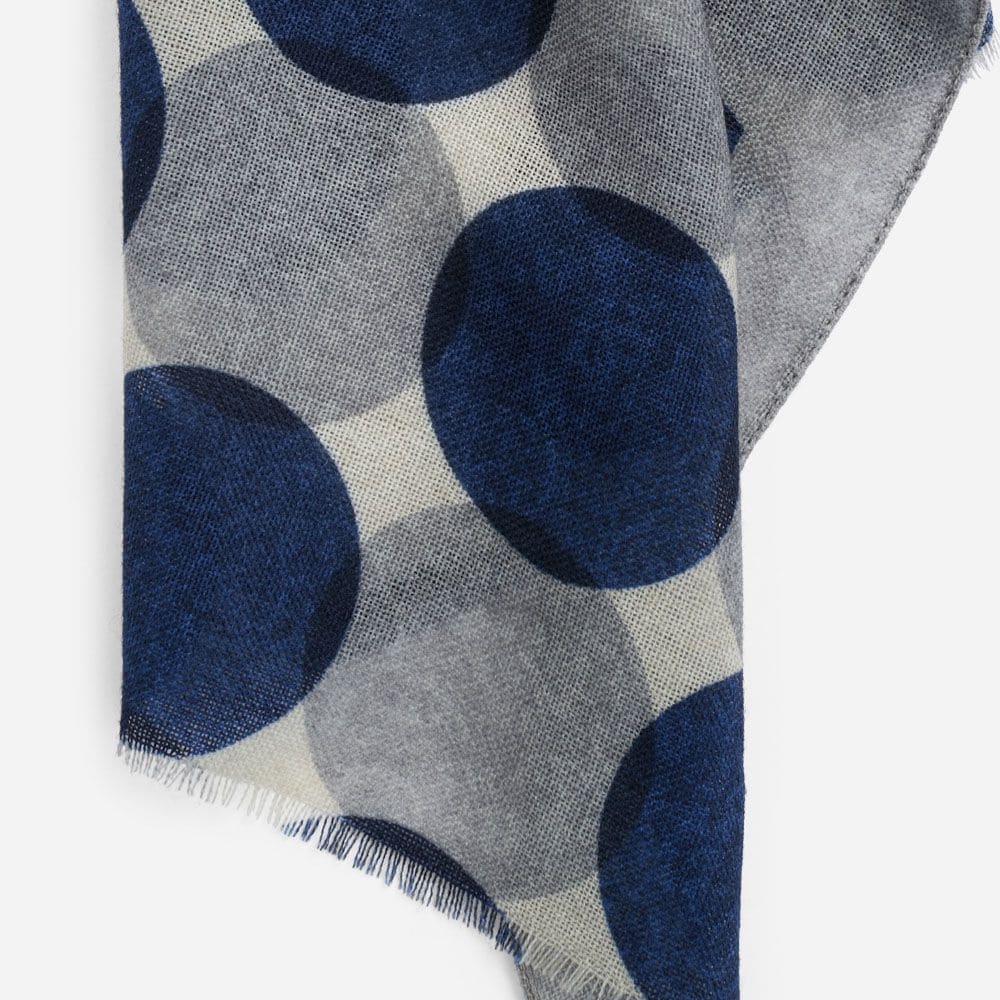 Scarf Wool - Ligth Grey-Dark Blue