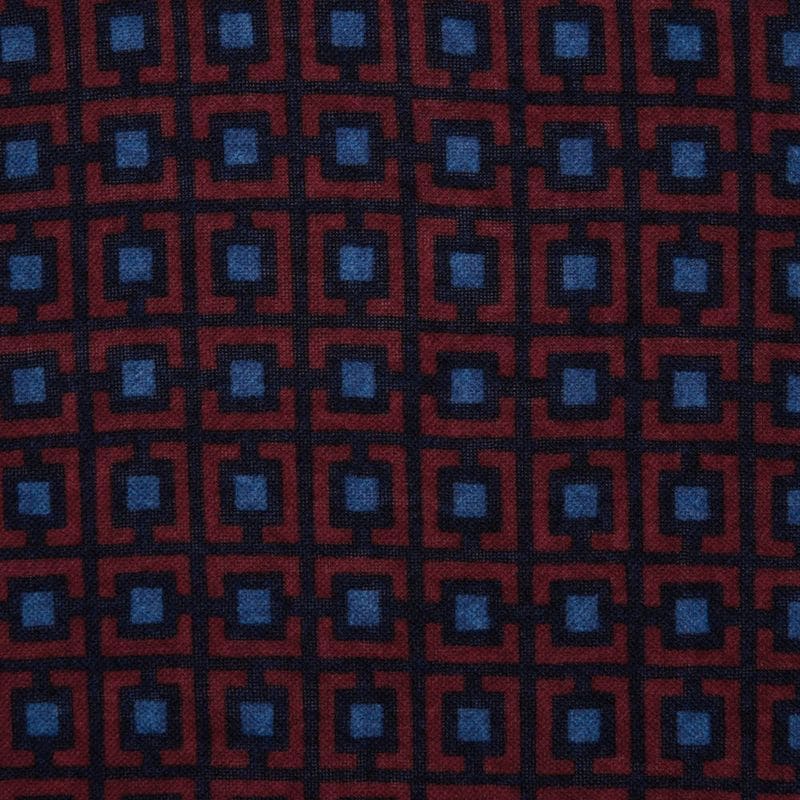 Scarf Wool - Navy-Red