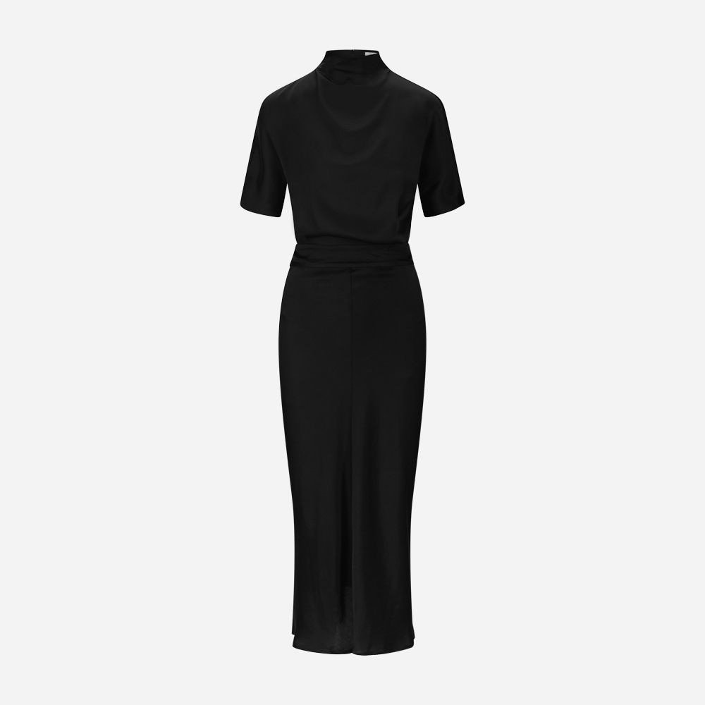 Arwen High Neck Dress - Black