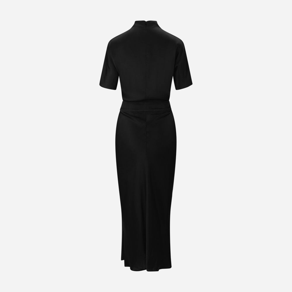 Arwen High Neck Dress - Black