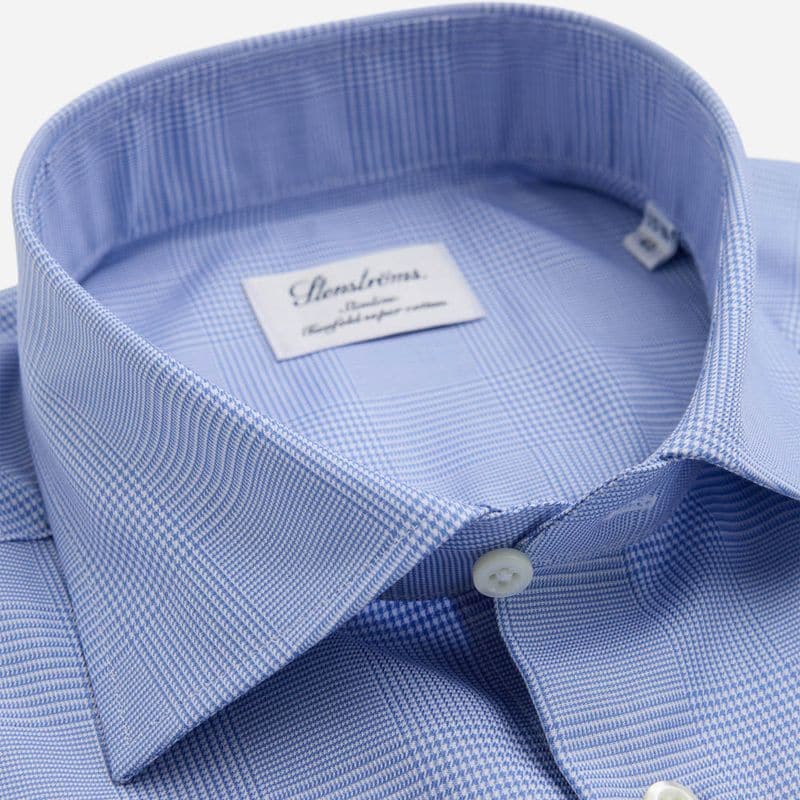 Slimline Shirt - Light Blue Check