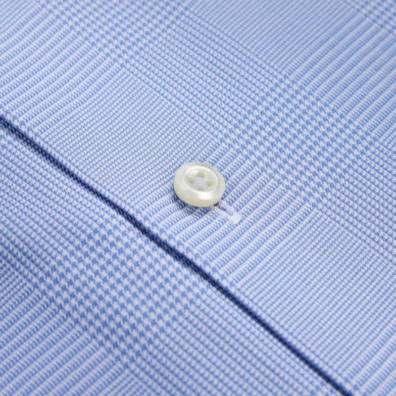 Slimline Shirt - Light Blue Check