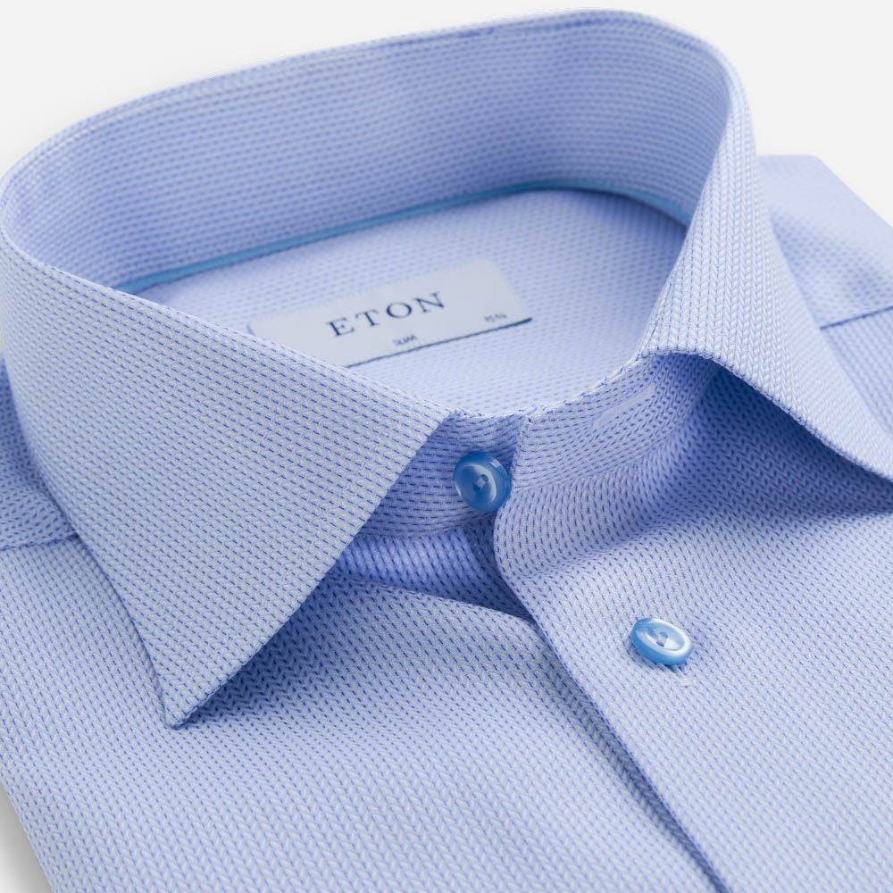 Slim Signature Twill Shirt - Ligth Blue Semi Solid