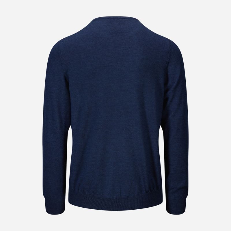 Crew Neck Merino - Blue