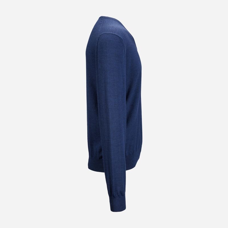 V-Neck Merino - Blue