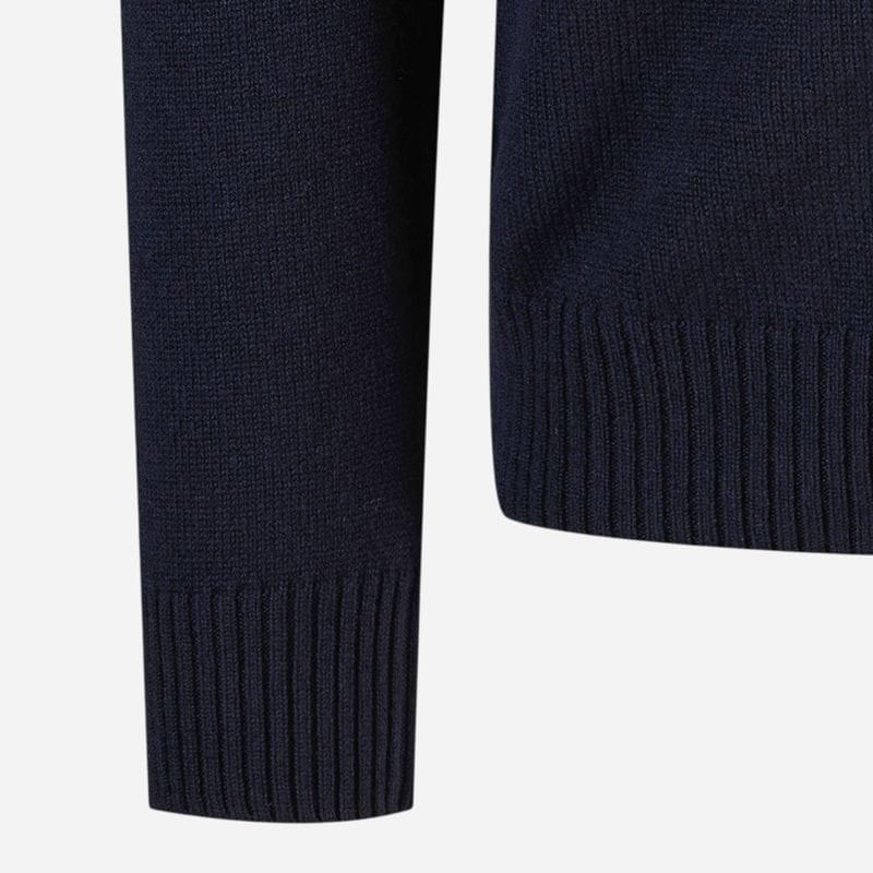 Full Zip Jacket Wool-Cashmere - Navy