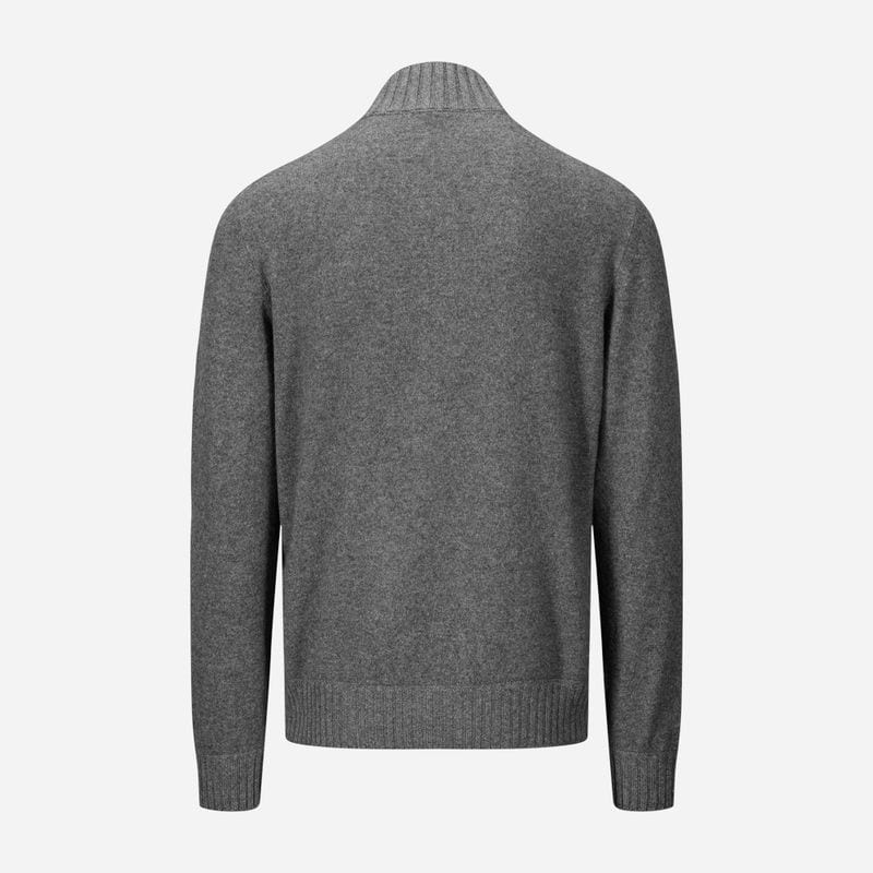 Full Zip Jacket Felted Cashmere - Grey