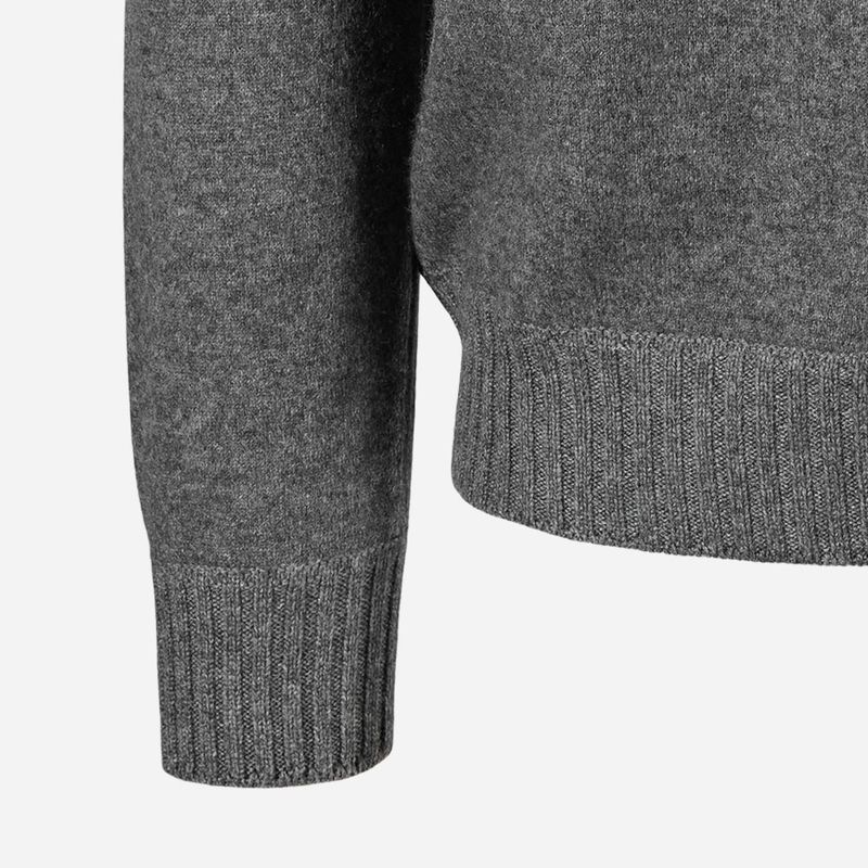 Full Zip Jacket Felted Cashmere - Grey