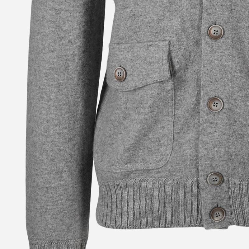 Cardigan Felted Cashmere - Ligth Grey