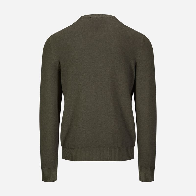 Crew Neck Vintage Wool-Cashmere - Olive