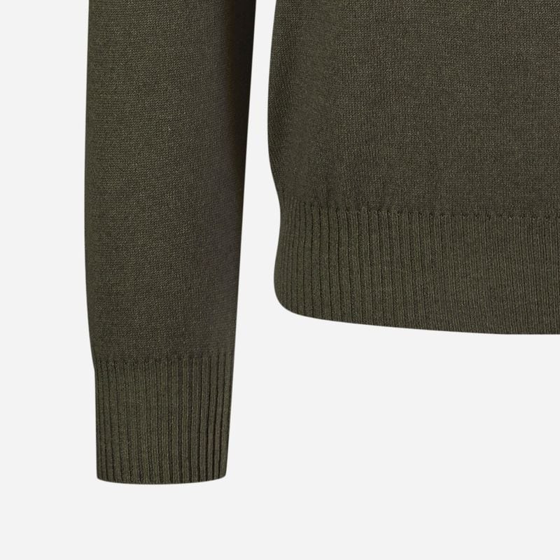 Crew Neck Vintage Wool-Cashmere - Olive