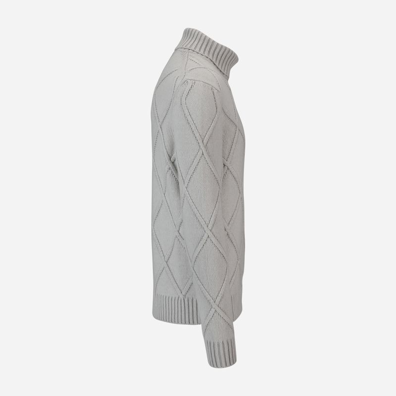 Turtle Neck Romb - Beige