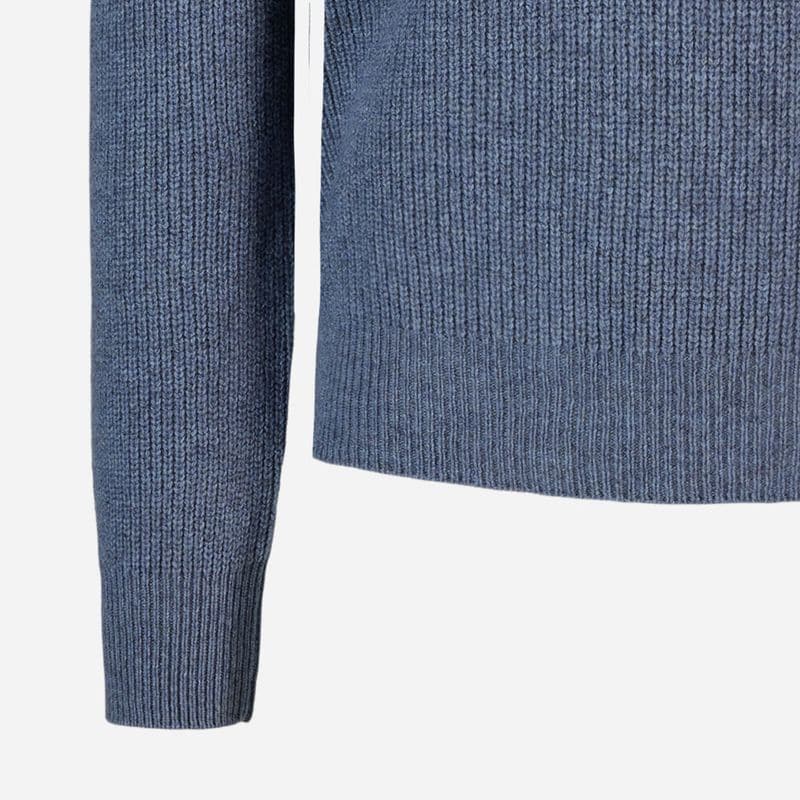 Rib Sweater Skipper Collar Wool - Ligth Blue