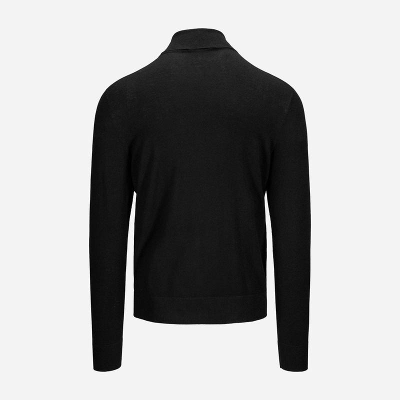 Turtle Neck Thin Wool - Black