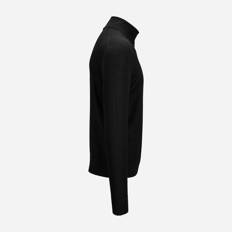 Turtle Neck Thin Wool - Black