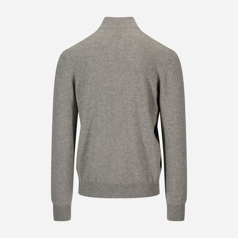 Half Zip Wool-Cashmere - Mole