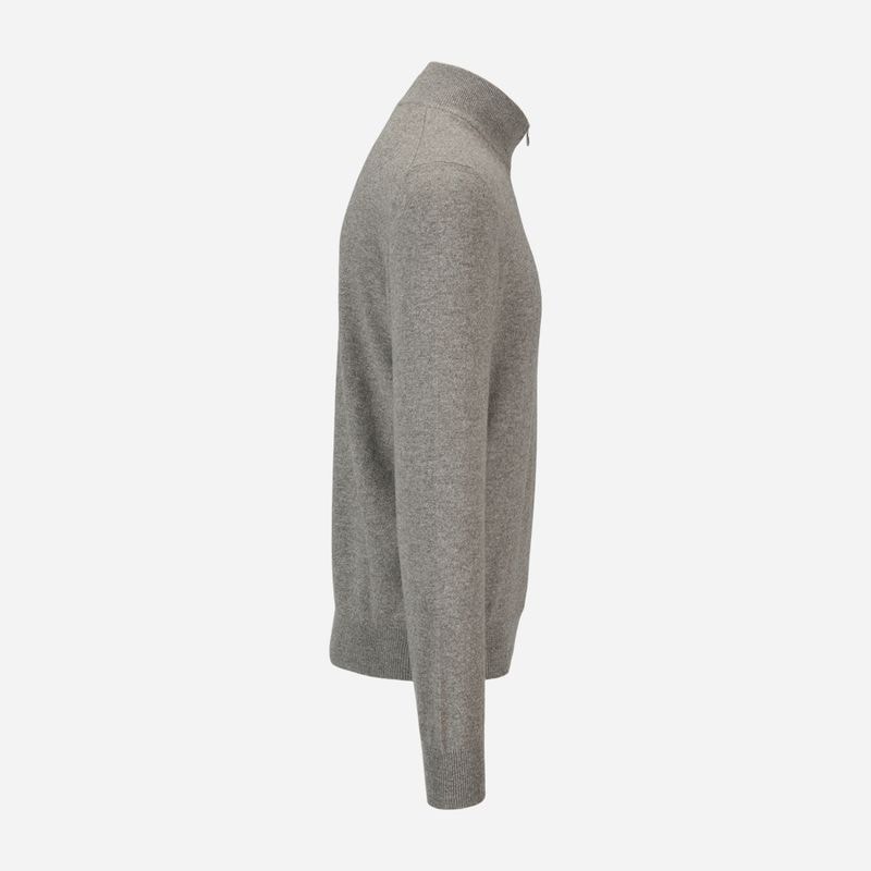 Half Zip Wool-Cashmere - Mole