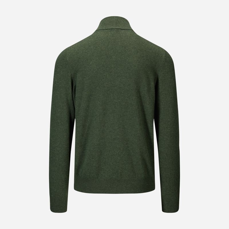 Half Zip Wool-Cashmere - Green