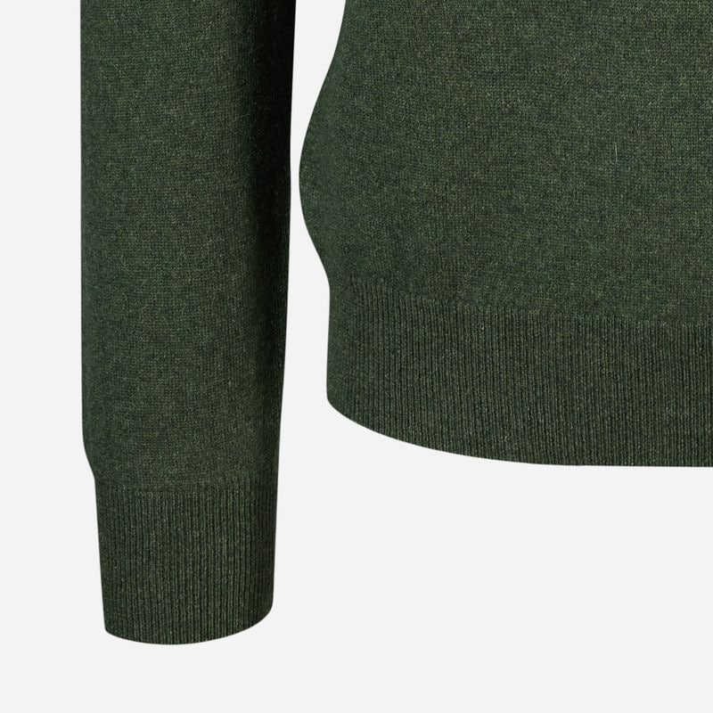 Half Zip Wool-Cashmere - Green