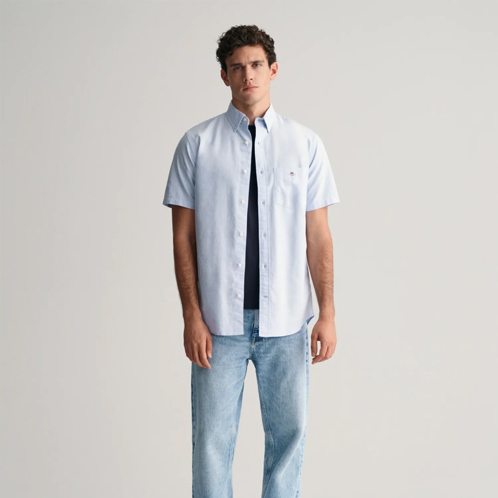 Oxford Short Sleeve Shirt - Light Blue
