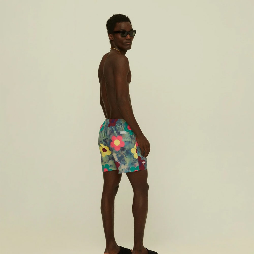 Darksy Swim Shorts - Grey Flower